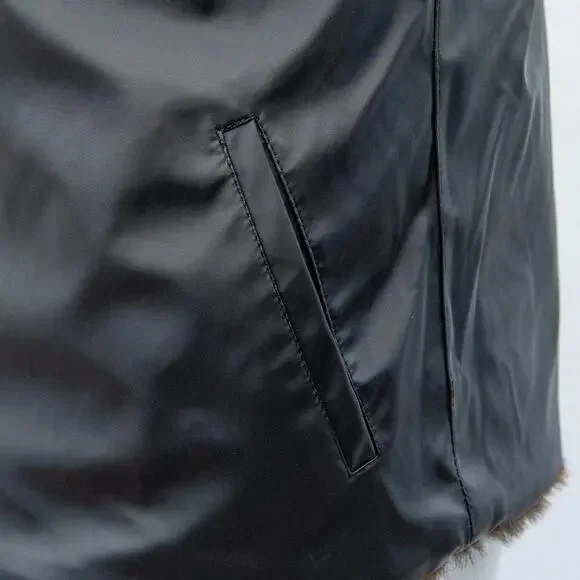 Giacca Reversible Faux Mink Fur Vest Size Small - Picture 7 of 12